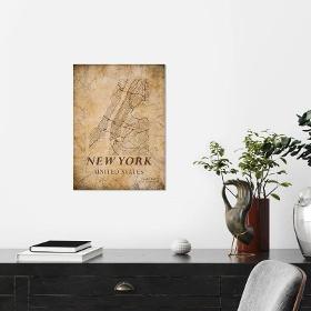 Poster City Map New York