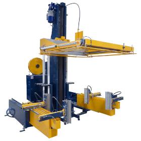 2904 Strapping machine with automatic application of corners