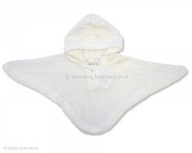 Baby Knitted Poncho - White - 467w