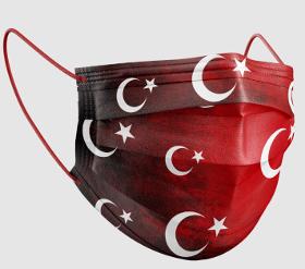 Medizer Mouds Series Meltblown Turkish Flag Patterned Disposable Mask