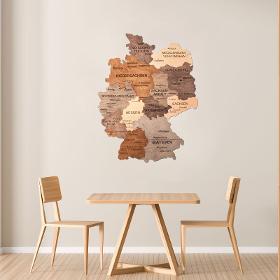 3D Germany Wooden Map Multicolor
