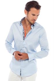 Private Label Double Collar Light Blue Dress Shirts