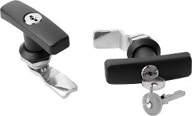 Quarter-turn locks with t-grip