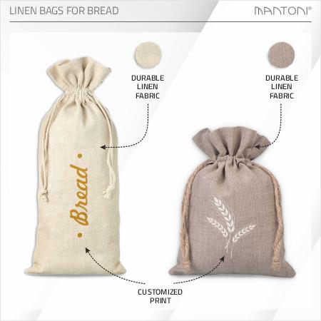 high quality linen or cotton bags with drawstring