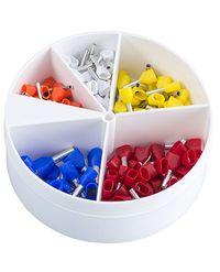 Assortment box, white base, filled with twin ferrules