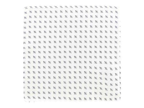 Men's 100% Silk Pocket Square-White Gray, 25cm