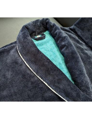 Custom Pantone color luxury cotton bathrobe terry velvet