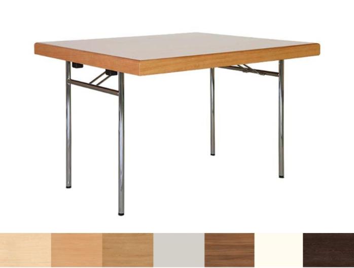 Folding table HUGO QUADRO with a solid beech edge