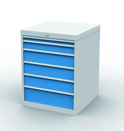 Drawer cabinet with 6 drawers, different front heights