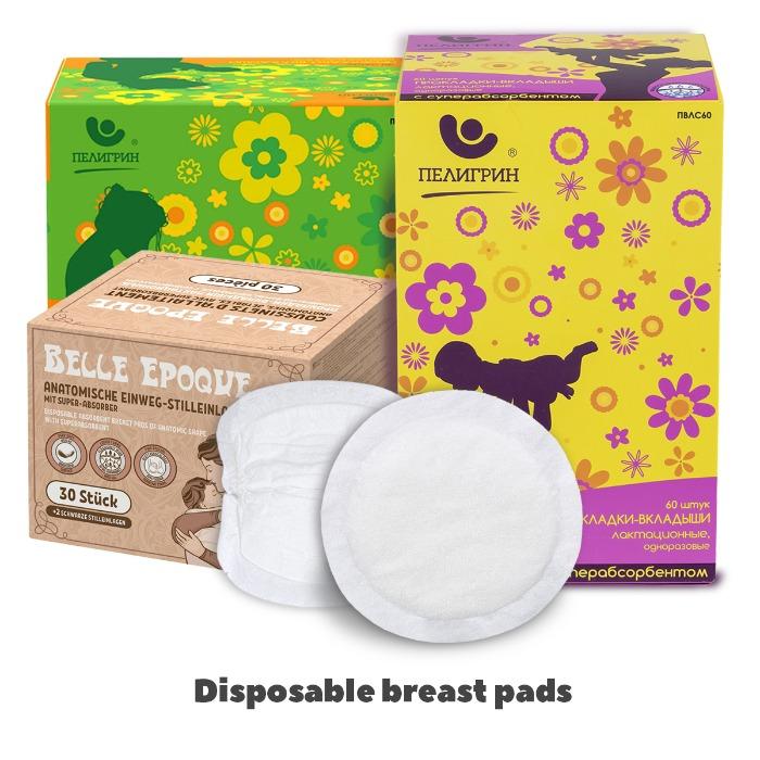 Disposable absorbent breast pads