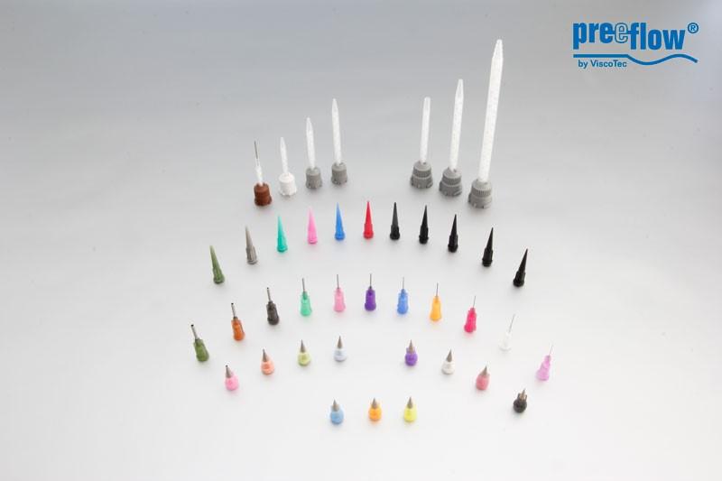 Premium dosing needles as disposables at preeflow