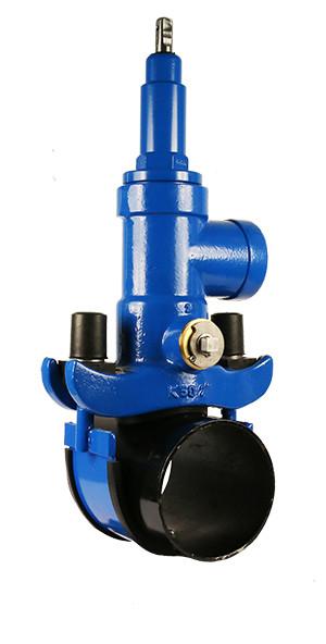 Tapping valve bracket with ball pre-shutoff