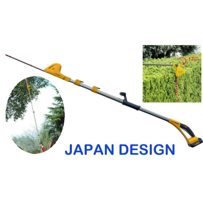 Musashi cordless pole hedge trimmer