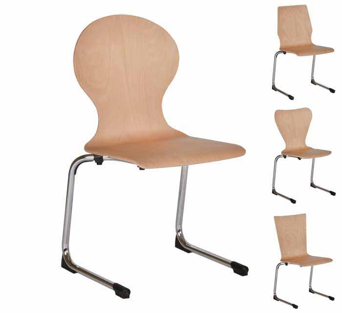 Shell chair TONIC 4, not upholstered or upholstered