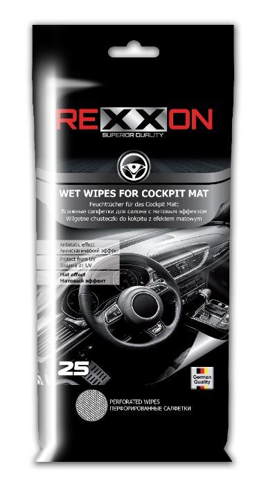 REXXON Wet Wipes For Cocpit MATT 25 pcs