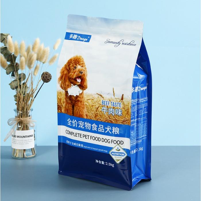 Dog food packaging bag