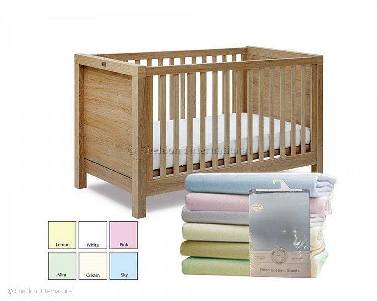 Cotton Cot-Bed Sheets - Fitted - 2 Pack