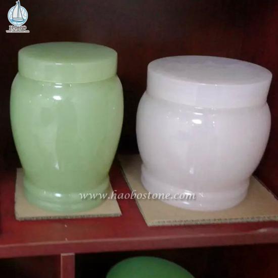 Colored Glaze Cemetery Urn For Tombstone Accessories