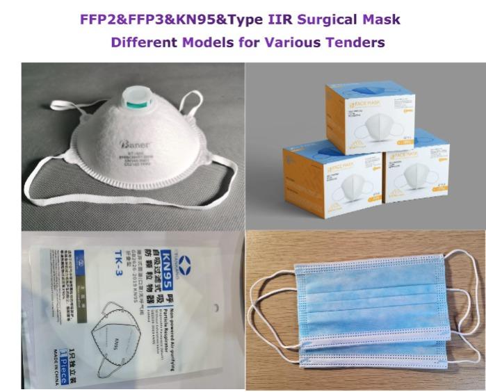FFP2 FFP3 Type IIR N95 KN95 face mask