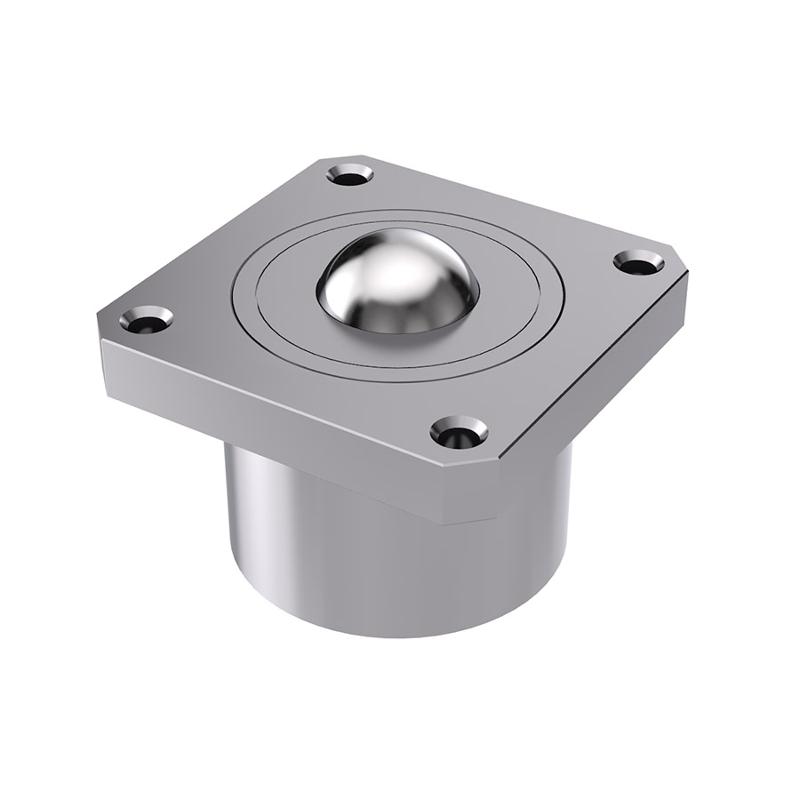Heavy-duty ball caster with head flange