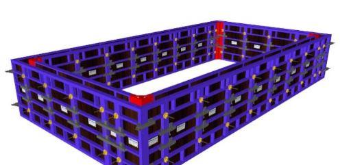  Modular formwork for reinforced concrete pools