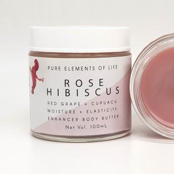ROSE HIBISCUS RED GRAPE NATURAL BODY BUTTER 100mL Handmade
