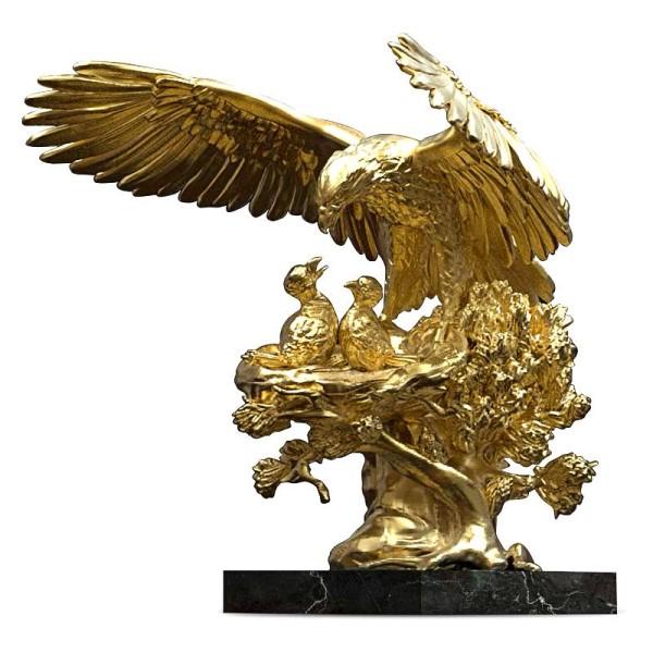 ANATOLIOS Golden Eagle Nest Sculpture
