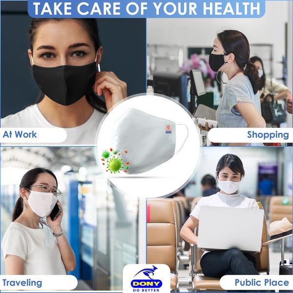 Reusable Face Mask: 3 layer COVID cloth FDA cotton OEM ODM