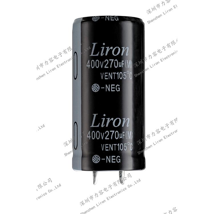 Liron lkg high operating temperature snap in aluminum electrolytic capacitor