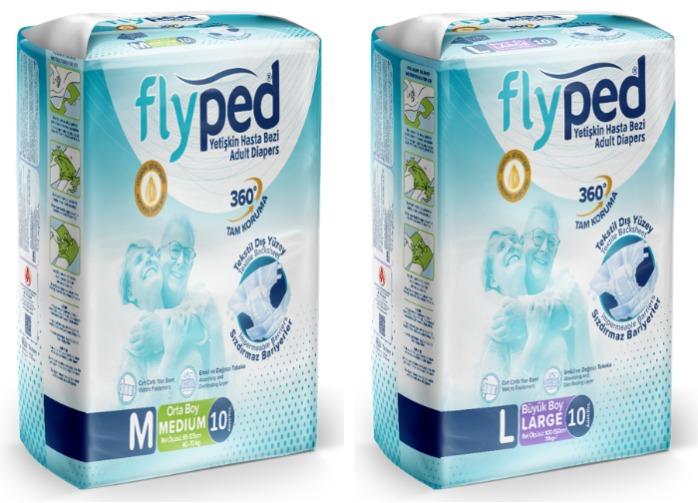 FLYPED ADULT DIAPER 10pcs PACKAGE