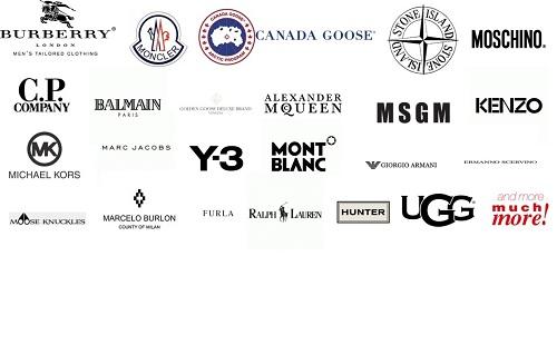 Some of more than 90 High End Luxury Brands