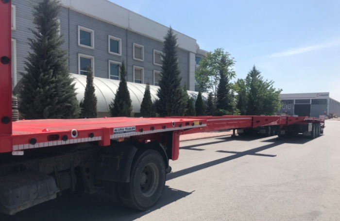 90 Ft Extendable Flatbed Trailer