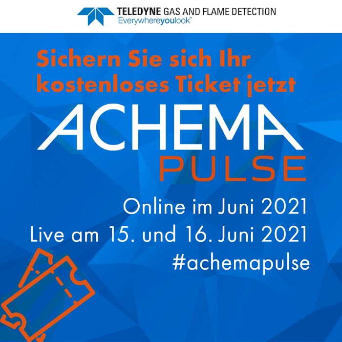 Teledyne Gas and Flame Detection ist virtuell auf der Achema