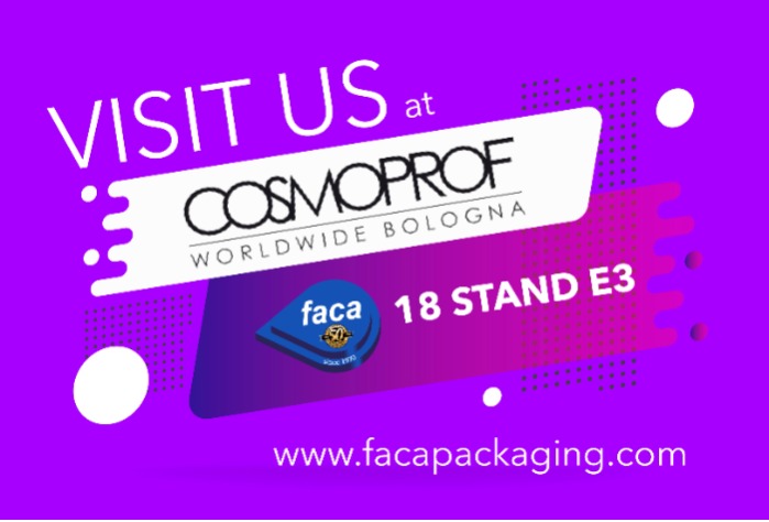 Faca Packaging sera présent à Cosmoprof Worldwide.
