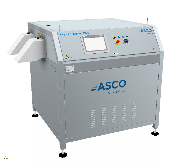 ASCO Dry Ice Pelletizer P55i produces different pellets 