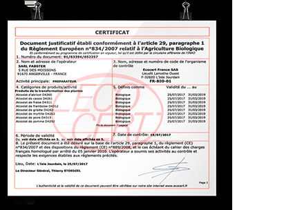 Fabster certifié ISO 22000 