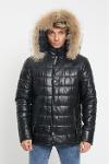 Down Coat Men Genuine Leather Jacket - Slim Fit