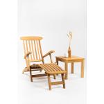 deckchair with side table teak wood