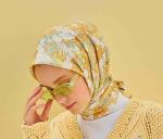 patterned cotton silk scarf-soft floral pattern 