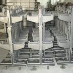 Charging racks and installations parts for shaft furnaces