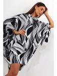 Miss citty official gray and black patterned kimono dress DPMCO23
