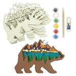 3D wooden kit to paint Bear