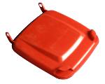 Lid for a plastic bin 120t plastic container red
