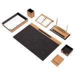 Wooden Desk Set 10 Pieces - Zebrano