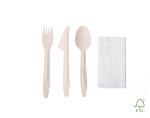 3+1 Set Disposable ECO-cutlery 165 mm