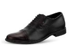 Men's official shoes with ties in black and burgundy color