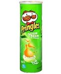 Pringles Sour Cream & Onion, Crispy with Cream and Onion Flavor, 165 G