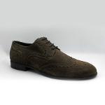 Dark Khaki Suede Leather Classic Men's Shoes