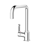 Single-lever sink mixer without movable spout