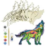 3D Wooden coloring kit Wolf